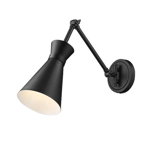 Z-Lite Soriano Wall Sconce, 1-Light, 6.25 In.W x 27 In.L x 6.25 In.H, Matte Black/Matte Black 351S-MB - main